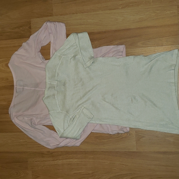 💛5 for $20💛American Eagle Long Sleeve Pink Tee & Poof! 3/4 Sleeve Oatmeal Tee. - Picture 5 of 5